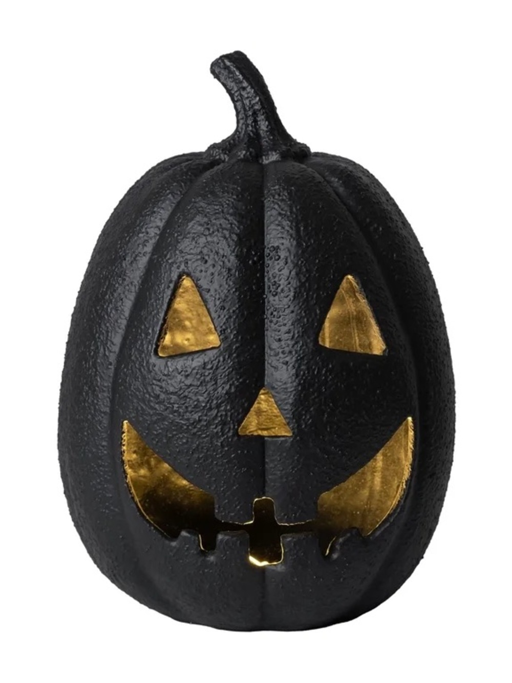 My Texas House Halloween Jack-o'-Lantern Tabletop Decoration, Black, 13"